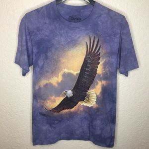THE MOUNTAIN Tie Dye Eagle Print Graphic Tee S NWT